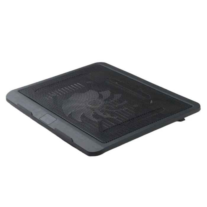 Portable Adjustable Laptop Cooling Pad – USB-Powered Metal Mesh Cooler with LED