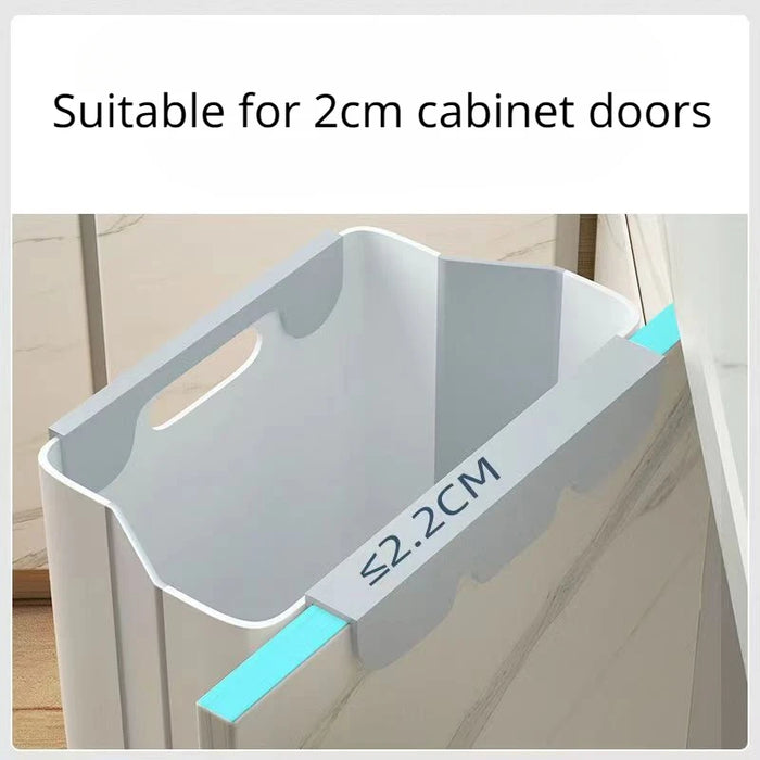 Folding Wall-Mounted Kitchen Bin — Small & Large, Plastic, Grey/Purple/Blue