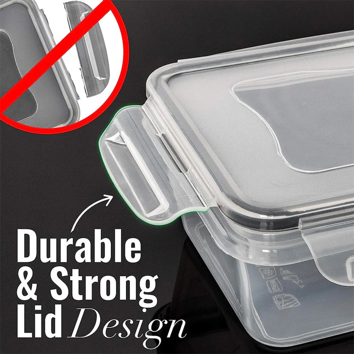 Kitchen Food Container Set — 10× 840ml BPA-Free Plastic, Microwave & Dishwasher Safe, with 10 Stickers & Marker