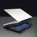 Adjustable Metal Mesh Laptop Cooling Pad with USB and LED Light — Black
