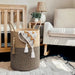 Large Tall Foldable Woven Storage Basket — Cotton-Rope Laundry Hamper