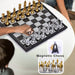 Magnetic Folding Chess Set — Gold & Silver Pieces, Portable Travel Board (7.5 in & 9.8 in)