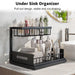 2-Tier Pull-Out Under-Sink Storage Rack – Sliding Cupboard Organiser