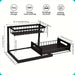 Under-Sink Pull-Out Organiser — 2-Tier Slide-Out Metal Shelf (White or Black)