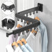 Retractable Wall-Mounted Folding Clothes Hanger — Aluminium, Indoor & Outdoor
