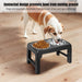 Dayplus Height-Adjustable Raised Dog Bowl – 2×1200ml Stainless Steel, 4 Heights (Black)