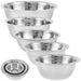 5-Piece Stainless Steel Mixing Bowl Set — Nesting, 2600–500ml