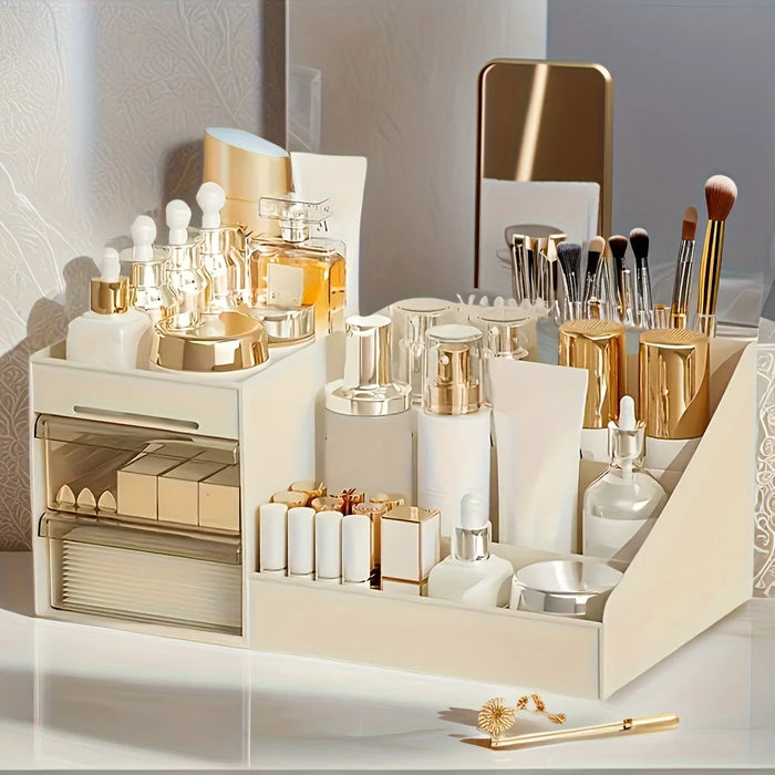 Makeup Organiser with Drawers — Cosmetic Storage for Dresser, Vanity & Bathroom Countertop