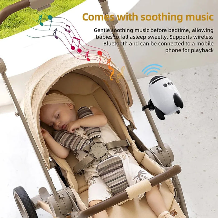 Portable Baby Soother — Bluetooth Sleep Aid & Rocker, USB‑C Rechargeable (White)