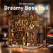 Retro Dreamy 3D Wooden Miniature House Kit — DIY Bookshelf Insert