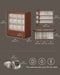 12-Slot Wooden Watch Display Case with Drawers — Coffee Brown