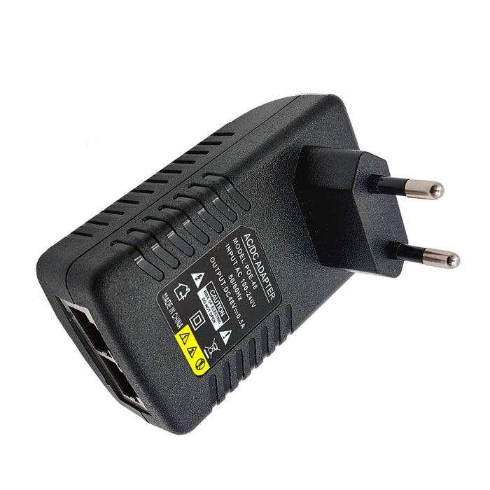 48V 0.5A PoE Injector Power Supply – EU/US Plug for IP Cameras, Switches & NVRs