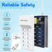 10‑Port 50W USB Charging Station – Multi‑Device Fast Charger with LCD (EU/UK/US plugs)