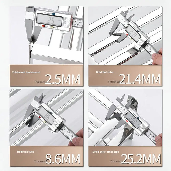 Wall-Mounted Foldaway Clothes Drying Rack - Expandable Stainless Steel
