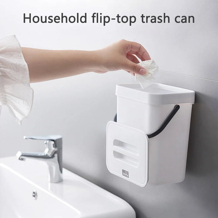 3L Countertop Compost Bin with Lid — Compact Kitchen Waste Caddy