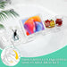 Expandable Transparent PET Bathtub Caddy Tray – Adjustable Bath Shelf with Cup Holders