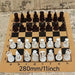 Antique-style Clay Chess Set with 28cm Board and 3D Terracotta Warrior Pieces