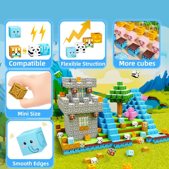 100-piece DIY Magnetic Building Block Set – Educational Construction Kit for Kids