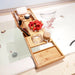 Adjustable Wooden Bath Tray — Extendable Bathtub Rack & Storage Shelf