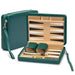 Travel Chess & Backgammon Set with Acrylic Pieces in Leather Case, 25 x 19 x 6 cm