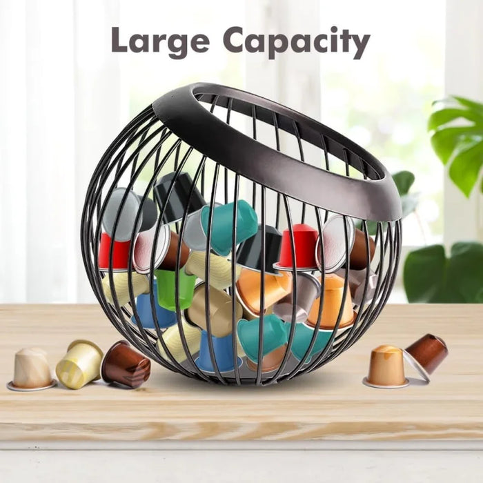 Vintage Mesh Coffee Capsule Basket – Metal Coffee Pod & Fruit Holder