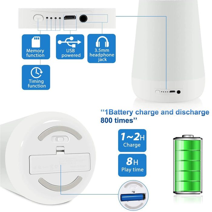 Smart White Noise Machine — 34 Soothing Sounds, App & Voice Control, Colourful Night Light