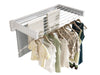 Folding Telescopic Wall-Mounted Towel & Clothes Rack — PVC, Extendable (White/Silver)
