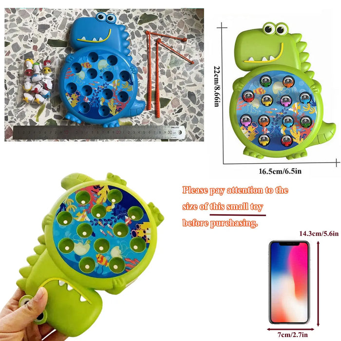 Dinosaur Magnetic Fishing Game — Montessori Rod Toy for 3–6 Years