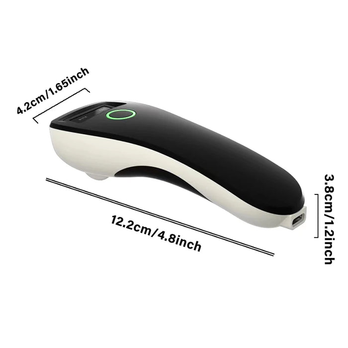 Mini Handheld 2D Barcode Scanner — Wireless (2.4G/Bluetooth) & USB, 1D/2D/QR/PDF417 with Storage