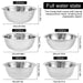 5-Piece Stainless Steel Mixing Bowl Set — Nesting, 2600–500ml