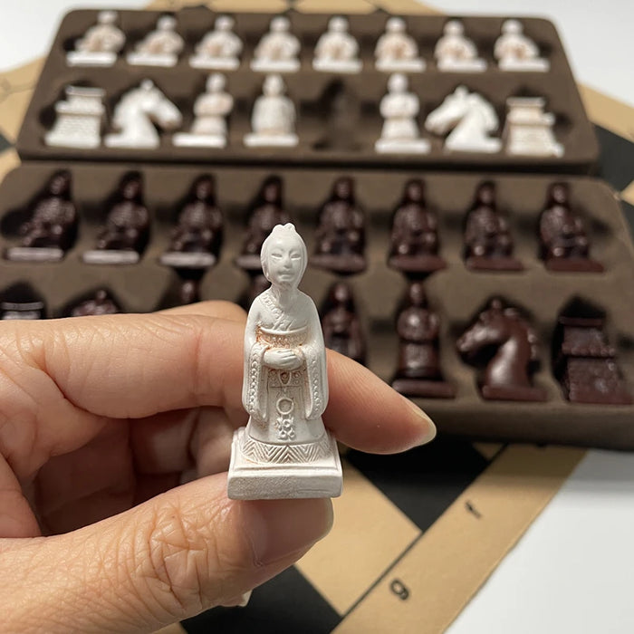 3D Character Soldier Chess Set — Small 28cm (11in) Board, New Design