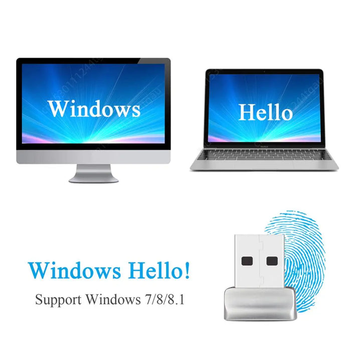 USB Fingerprint Key U5/U7/U8 — 360° Biometric Reader for Windows 10 and 11
