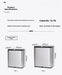 Wall-Mounted Stainless Steel Kitchen Bin — No-Bend-Over, Press-On Lid