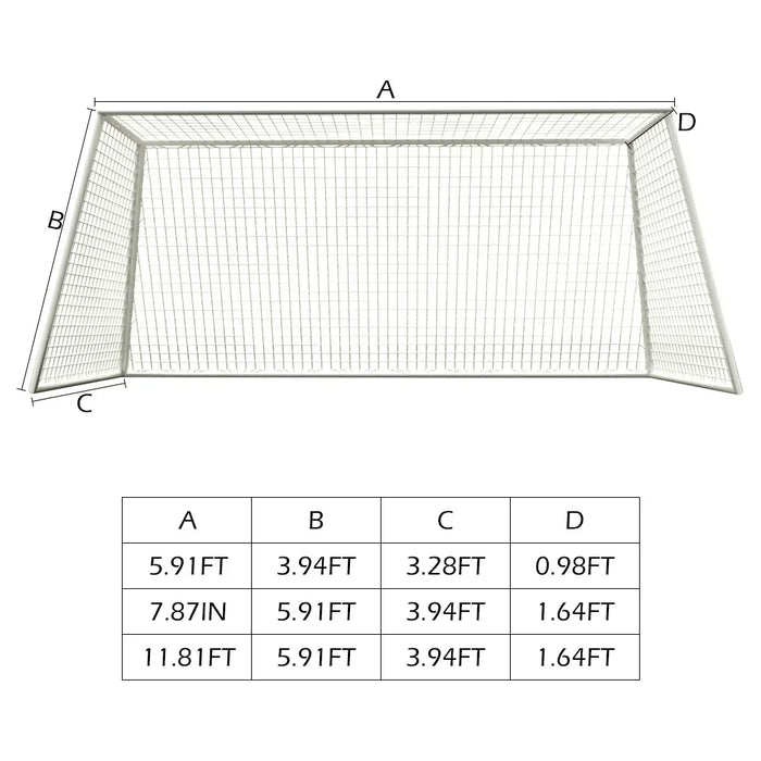 Football Net for Goal Post — High-quality, 1.8×1.2m · 2.4×1.8m · 3.6×1.8m