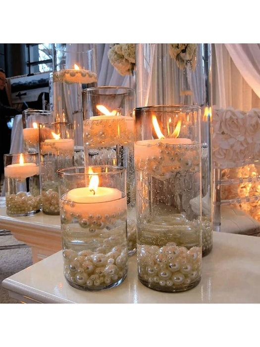 Clear Cylinder Glass Candle Holder – Lead‑Free Calcium Sodium Glass, Multiple Sizes (Candles Not Included)