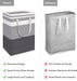 75L Large Collapsible Laundry Basket, Waterproof Tall Clothes Hamper with Extended Handles