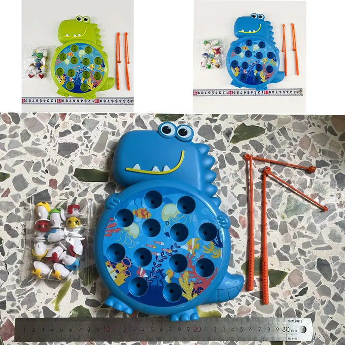 Dinosaur Magnetic Fishing Game — Montessori Rod Toy for 3–6 Years