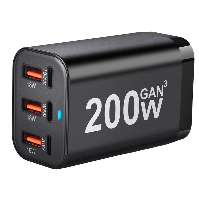 6-Port USB-C GaN Fast Charger – Up to 100W Single‑Port, PD & QC