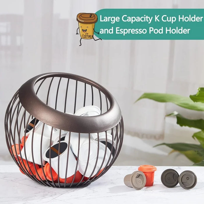Vintage Mesh Coffee Capsule Basket – Metal Coffee Pod & Fruit Holder