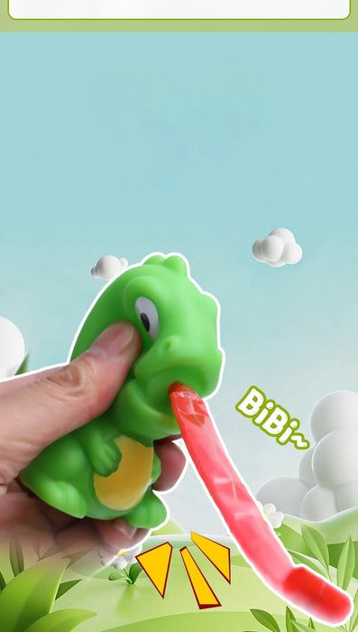 Pinch Frog & Dinosaur Tongue-Out Sensory Fidget Toy – Funny Stress-Relief Gift for Kids & Cats