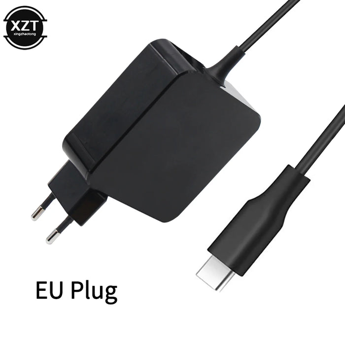 USB-C Laptop & Phone Charger — 65W / 60W / 45W Power Adapter (EU / US plug)