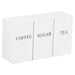 3‑Piece 1 L Coffee, Tea & Sugar Canisters with Airtight Bamboo Lids — Metal Storage Jars