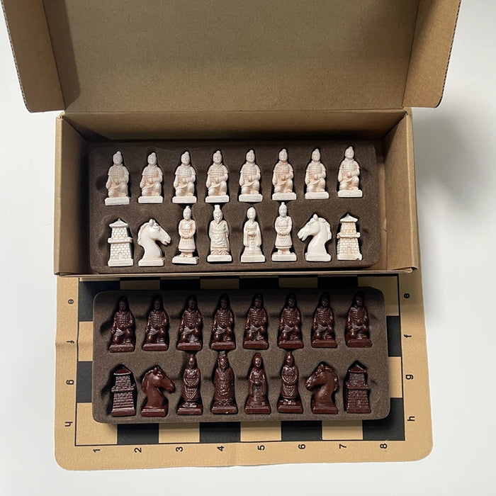 3D Character Soldier Chess Set — Small 28cm (11in) Board, New Design