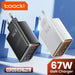 Toocki 67W GaN USB-C Charger with LED Display — 3-Port PD & Quick Charge