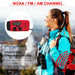 Mini Solar Crank Radio — AM/FM & 7‑Channel NOAA, USB Phone Charger, 3‑LED Torch, Waterproof