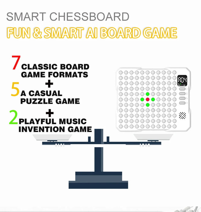14‑in‑1 Smart Game Board — Electronic Chess, Backgammon, Go & More