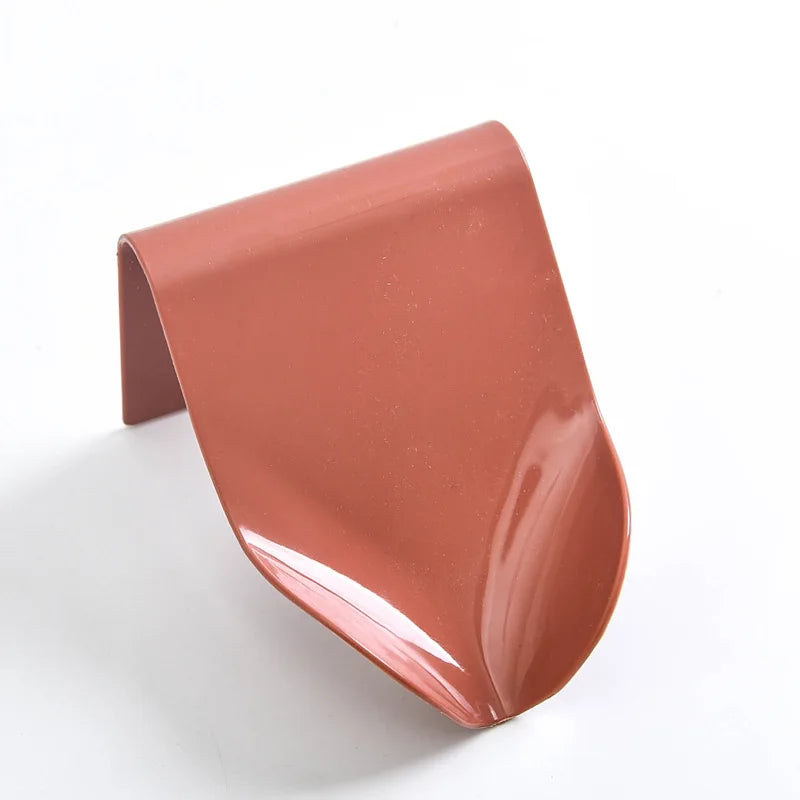 Wall Mounted Soap Dish Drain Soap Holder for Bathroom Self Adhesive Soap Dish Plastic Soap Container Bathroom Accessories
