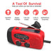 Solar Hand-Crank Emergency Radio with LED Torch — 2000mAh, USB Charging