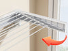Folding Telescopic Wall-Mounted Towel & Clothes Rack — PVC, Extendable (White/Silver)
