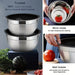 5-piece Stainless Steel Nesting Bowl Set with Sealing Lids — Mixing, Serving & Storage